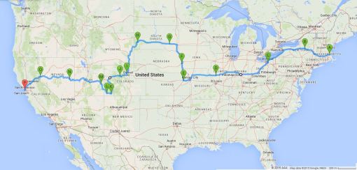 5,000 miles, 16 states, 18 days.